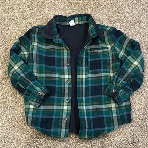 Old Navy Plaid, Boys Button Down Shacket - 5T